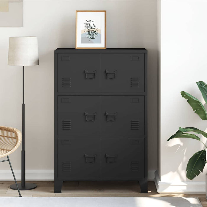 Dulap industrial de depozitare, negru, 75x40x115 cm, metal - WALTI WALTI