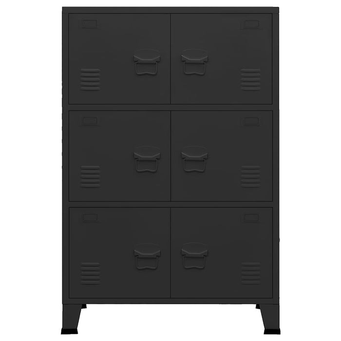 Dulap industrial de depozitare, negru, 75x40x115 cm, metal - WALTI WALTI