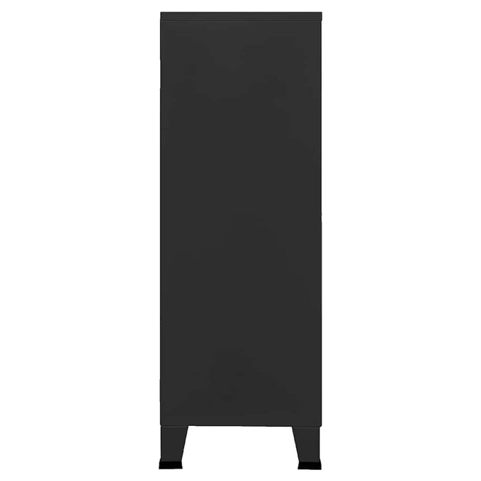 Dulap industrial de depozitare, negru, 75x40x115 cm, metal - WALTI WALTI