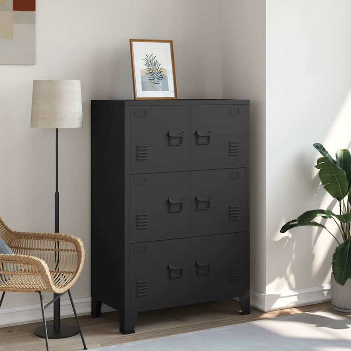 Dulap industrial de depozitare, negru, 75x40x115 cm, metal - WALTI WALTI