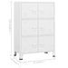 Dulap industrial de depozitare, alb, 75x40x115 cm, metal - WALTI WALTI
