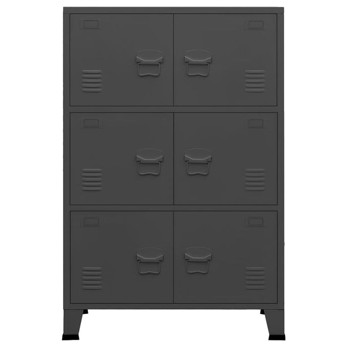 Dulap industrial de depozitare, antracit, 75x40x115 cm, metal - WALTI WALTI