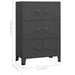 Dulap industrial de depozitare, antracit, 75x40x115 cm, metal - WALTI WALTI