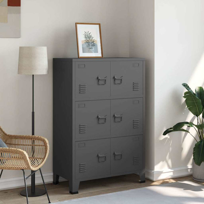 Dulap industrial de depozitare, antracit, 75x40x115 cm, metal - WALTI WALTI