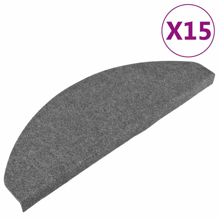 Covorașe scări autoadezive, 15 buc., gri, 65x22,5x3,5 cm - WALTI WALTI