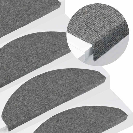 Covorașe scări autoadezive, 15 buc., gri, 65x22,5x3,5 cm - WALTI WALTI