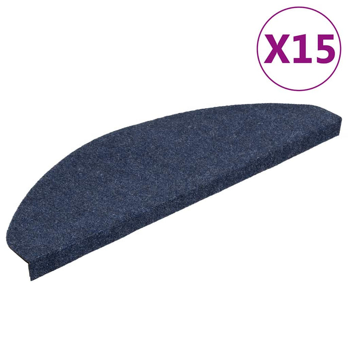 Covorașe scări autoadezive, 15 buc., albastru, 65x22,5x3,5 cm - WALTI WALTI