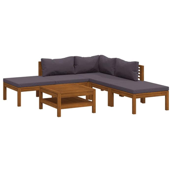 Set mobilier grădină cu perne, 6 piese, lemn masiv acacia - WALTI WALTI