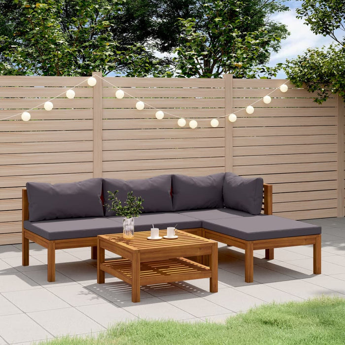 Set mobilier de grădină cu perne, 5 piese, lemn masiv acacia - WALTI WALTI
