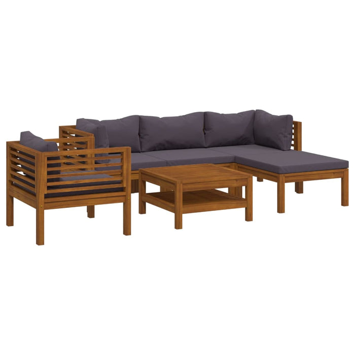 Set mobilier grădină cu perne, 6 piese, lemn masiv acacia - WALTI WALTI