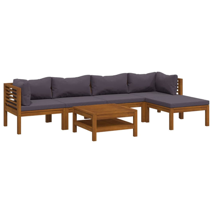 Set mobilier grădină cu perne, 6 piese, lemn masiv acacia - WALTI WALTI