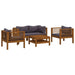 Set mobilier de grădină cu perne, 5 piese, lemn masiv acacia - WALTI WALTI