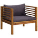 Set mobilier de grădină cu perne, 5 piese, lemn masiv acacia - WALTI WALTI