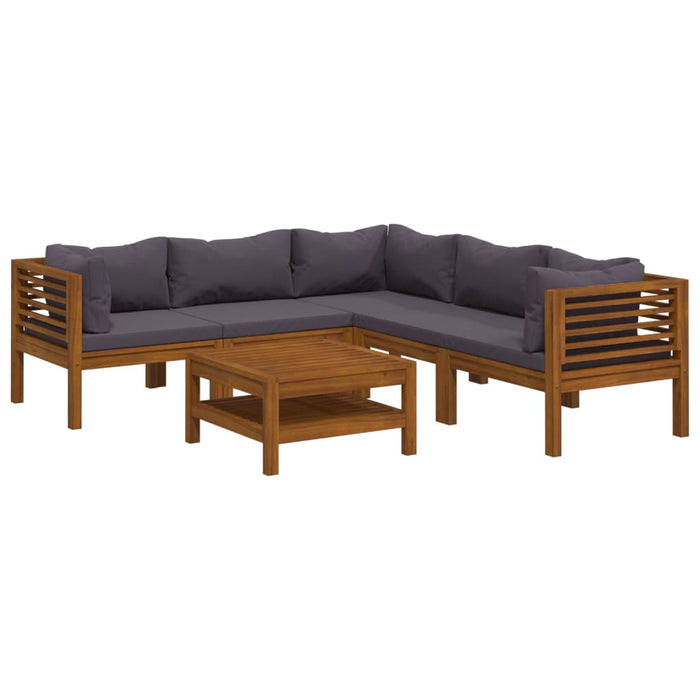 Set mobilier grădină cu perne, 6 piese, lemn masiv acacia WALTI