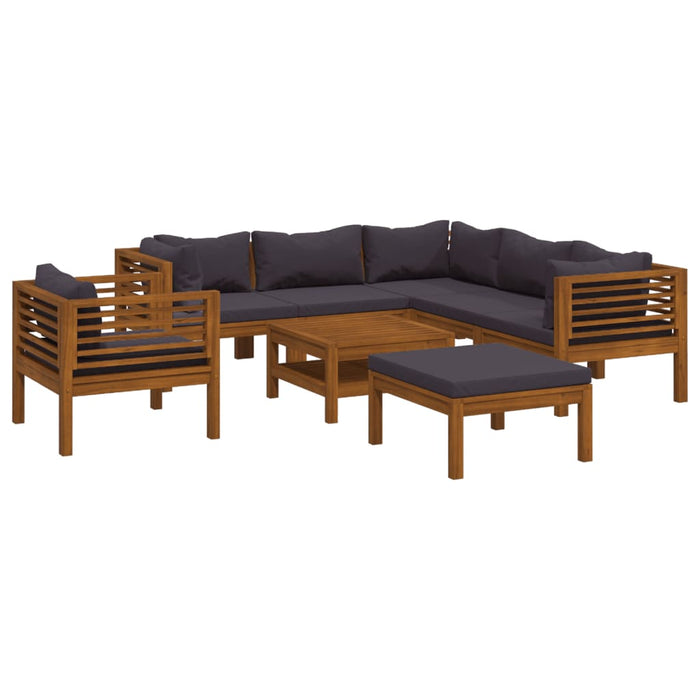Set mobilier grădină cu perne, 8 piese, lemn masiv acacia - WALTI WALTI