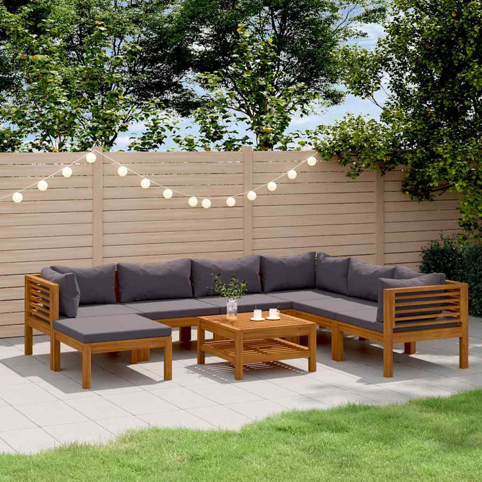 Set mobilier grădină cu perne, 8 piese, lemn masiv acacia - WALTI WALTI