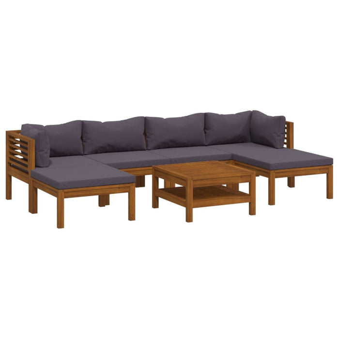 Set mobilier grădină cu perne, 7 piese, lemn masiv de acacia - WALTI WALTI