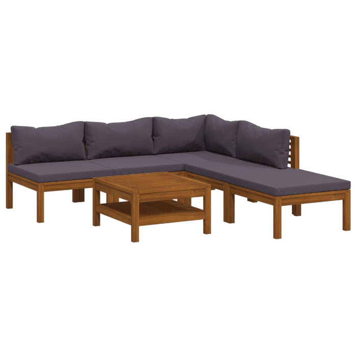 Set mobilier grădină cu perne, 6 piese, lemn masiv acacia WALTI