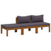 Set mobilier de grădină cu perne, 3 piese, lemn masiv de acacia - WALTI WALTI