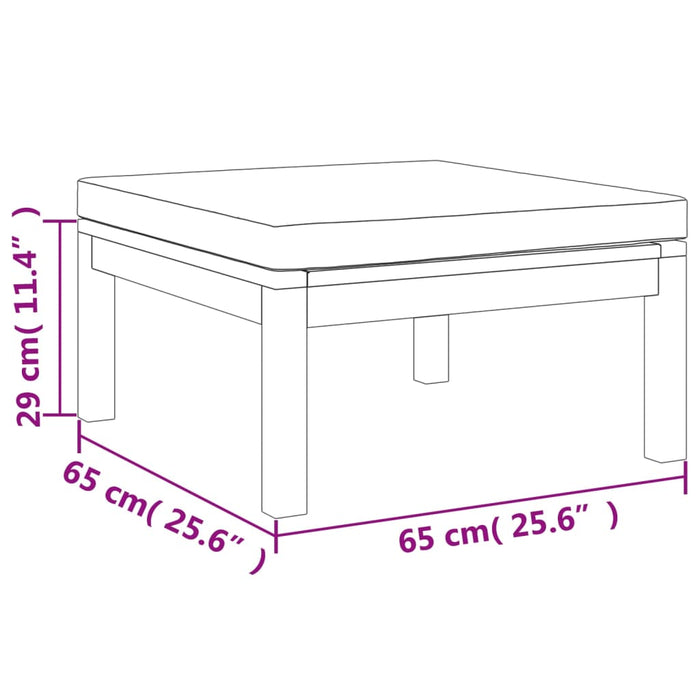Set mobilier de grădină cu perne, 3 piese, lemn masiv de acacia - WALTI WALTI