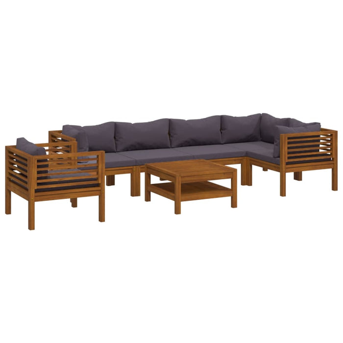 Set mobilier grădină cu perne, 7 piese, lemn masiv de acacia - WALTI WALTI
