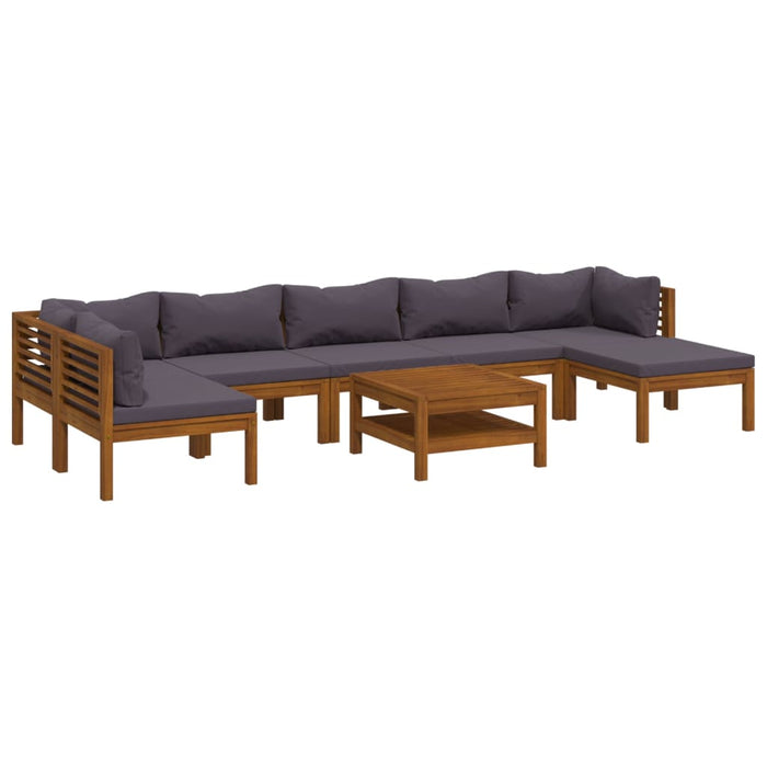 Set mobilier grădină cu perne, 8 piese, lemn masiv acacia - WALTI WALTI