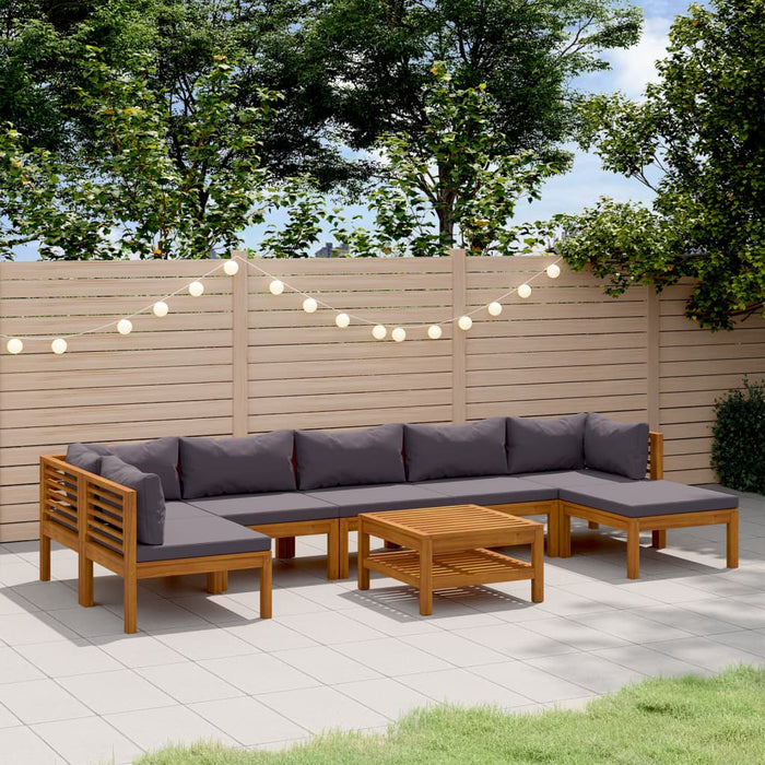 Set mobilier grădină cu perne, 8 piese, lemn masiv acacia - WALTI WALTI