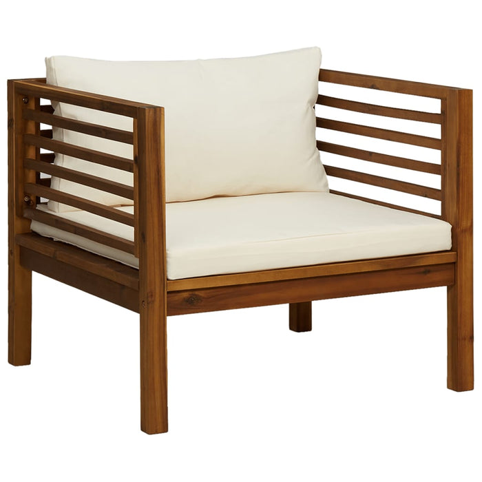 Set mobilier grădină cu perne crem, 8 piese, lemn masiv acacia - WALTI WALTI