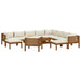 Set mobilier grădină cu perne crem 12 piese lemn masiv acacia - WALTI WALTI