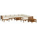 Set mobilier grădină cu perne crem 12 piese lemn masiv acacia - WALTI WALTI