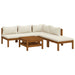 Set mobilier grădină cu perne crem, 6 piese, lemn masiv acacia - WALTI WALTI