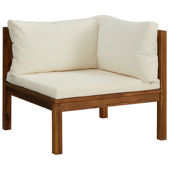 Set mobilier grădină cu perne crem, 5 piese, lemn masiv acacia - WALTI WALTI