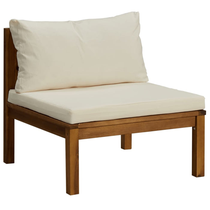 Set mobilier grădină cu perne crem, 5 piese, lemn masiv acacia - WALTI WALTI