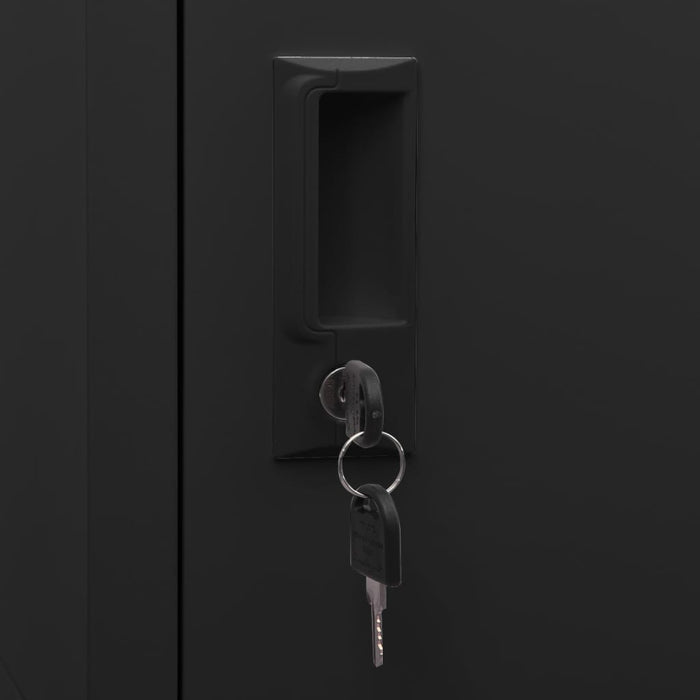 Fișet, negru, 38x45x180 cm, oțel - WALTI WALTI