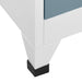 Dulap tip vestiar, gri deschis și gri închis, 90x45x180cm, oțel - WALTI WALTI