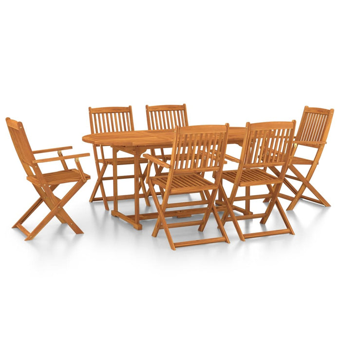 Set mobilier de grădină 7 piese 180x90x75 cm, lemn masiv acacia WALTI