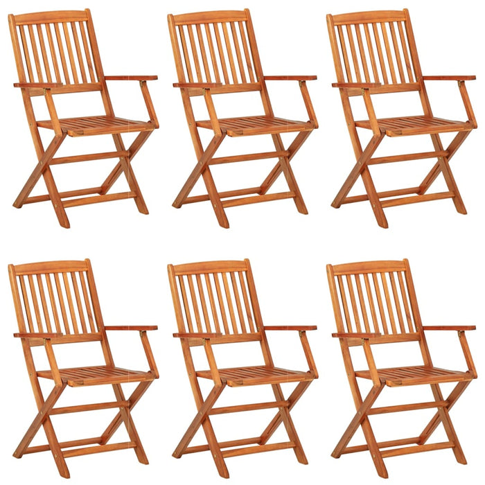 Set mobilier de grădină 7 piese 180x90x75 cm, lemn masiv acacia WALTI