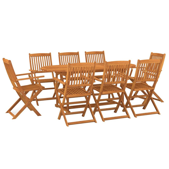 Set mobilier de grădină 9 piese 180x90x75 cm, lemn masiv acacia WALTI