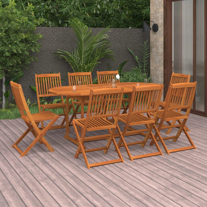 Set mobilier de grădină 9 piese 180x90x75 cm, lemn masiv acacia - WALTI WALTI