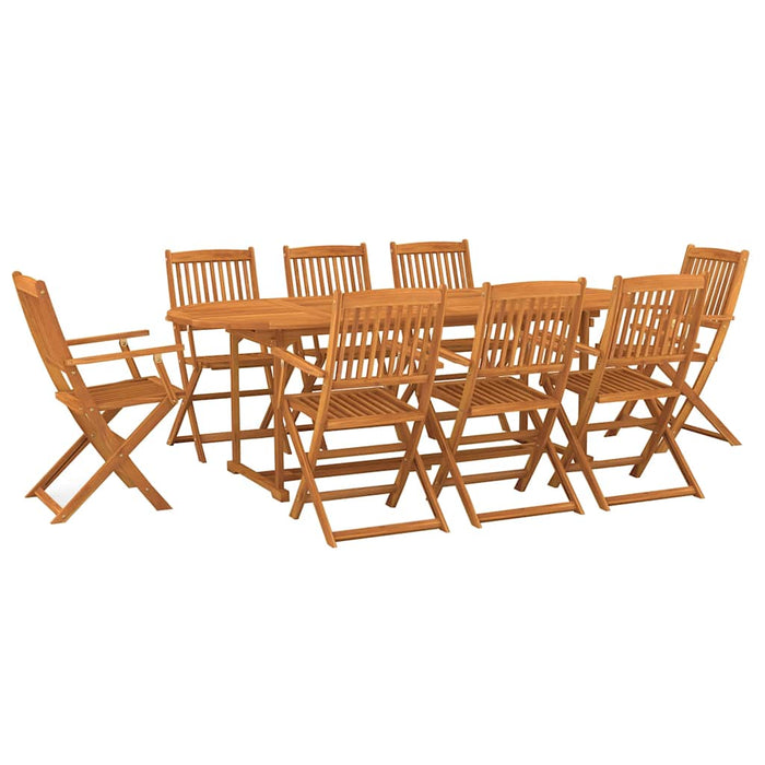 Set mobilier de grădină 9 piese 220x90x75 cm, lemn masiv acacia WALTI