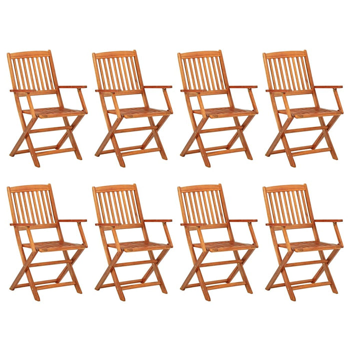 Set mobilier de grădină 9 piese 220x90x75 cm, lemn masiv acacia WALTI