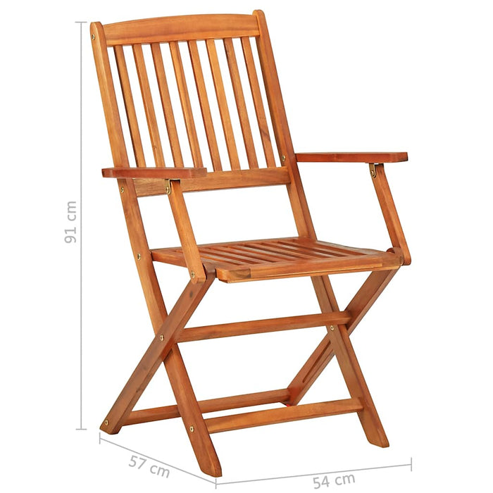 Set mobilier de grădină 9 piese 220x90x75 cm, lemn masiv acacia WALTI