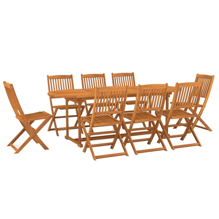 Set mobilier de grădină 9 piese 220x90x75 cm, lemn masiv acacia WALTI