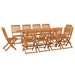 Set mobilier de grădină 11 piese 220x90x75cm, lemn masiv acacia - WALTI WALTI