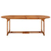 Set mobilier de grădină 11 piese 220x90x75cm, lemn masiv acacia - WALTI WALTI