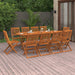 Set mobilier de grădină 11 piese 220x90x75cm, lemn masiv acacia - WALTI WALTI