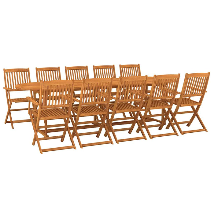 Set mobilier de grădină 11 piese 280x90x75cm, lemn masiv acacia WALTI