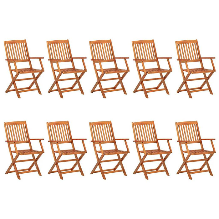 Set mobilier de grădină 11 piese 280x90x75cm, lemn masiv acacia WALTI