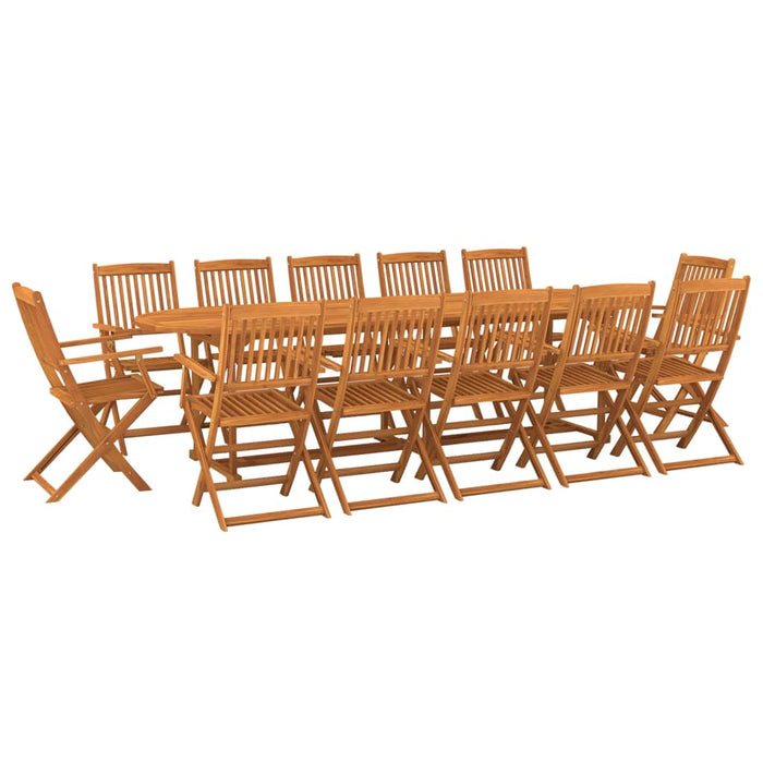 Set mobilier de grădină 13 piese 280x90x75cm, lemn masiv acacia WALTI