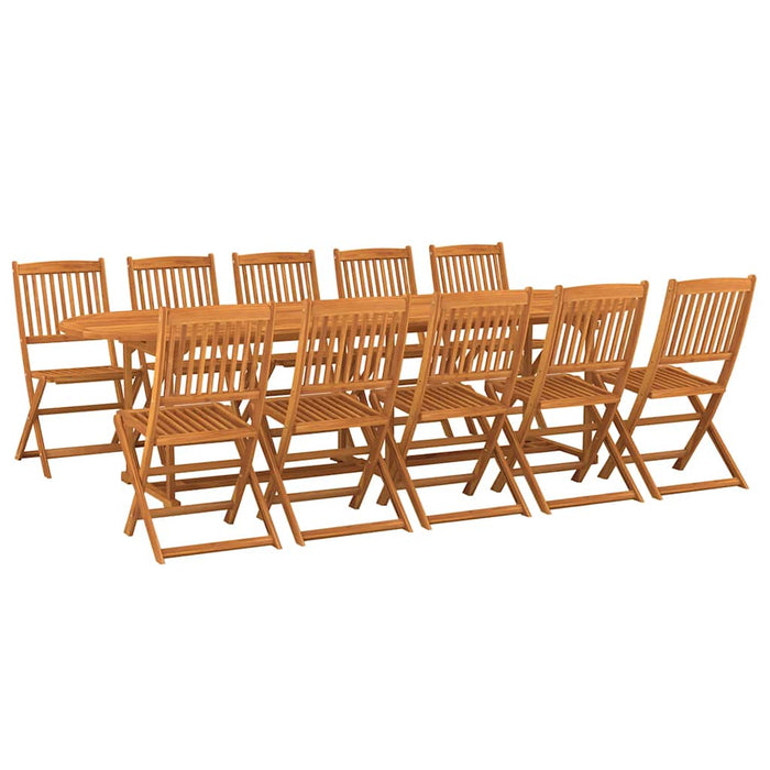 Set mobilier de grădină 11 piese 280x90x75cm, lemn masiv acacia - WALTI WALTI